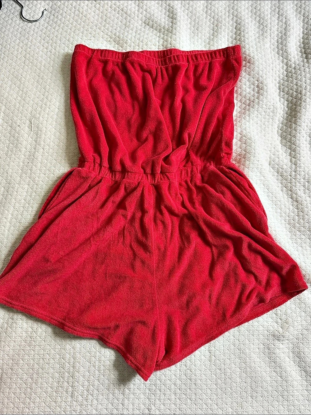Women's Pink Strapless Romper